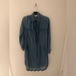 Standard Grace Size Small Denim Cotton Shirt Dress